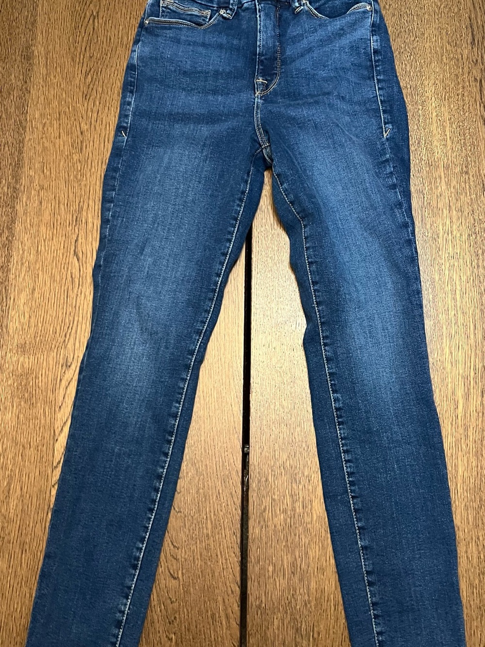 Good American Good Legs Skinny Jeans Womens Size 6/28 Dark Wash Stretch Denim